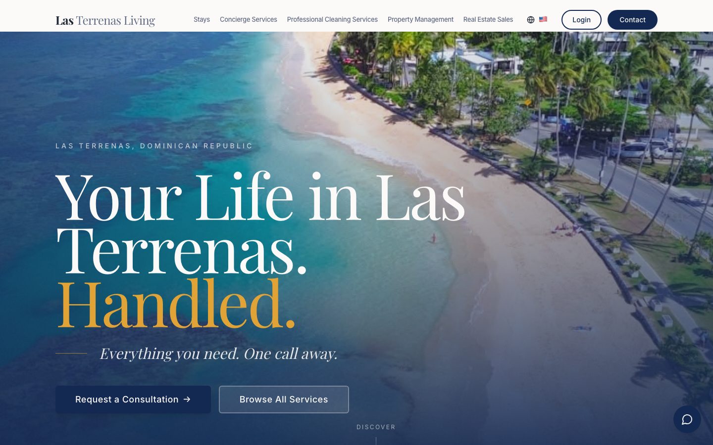 The website we built for Las Terrenas Living